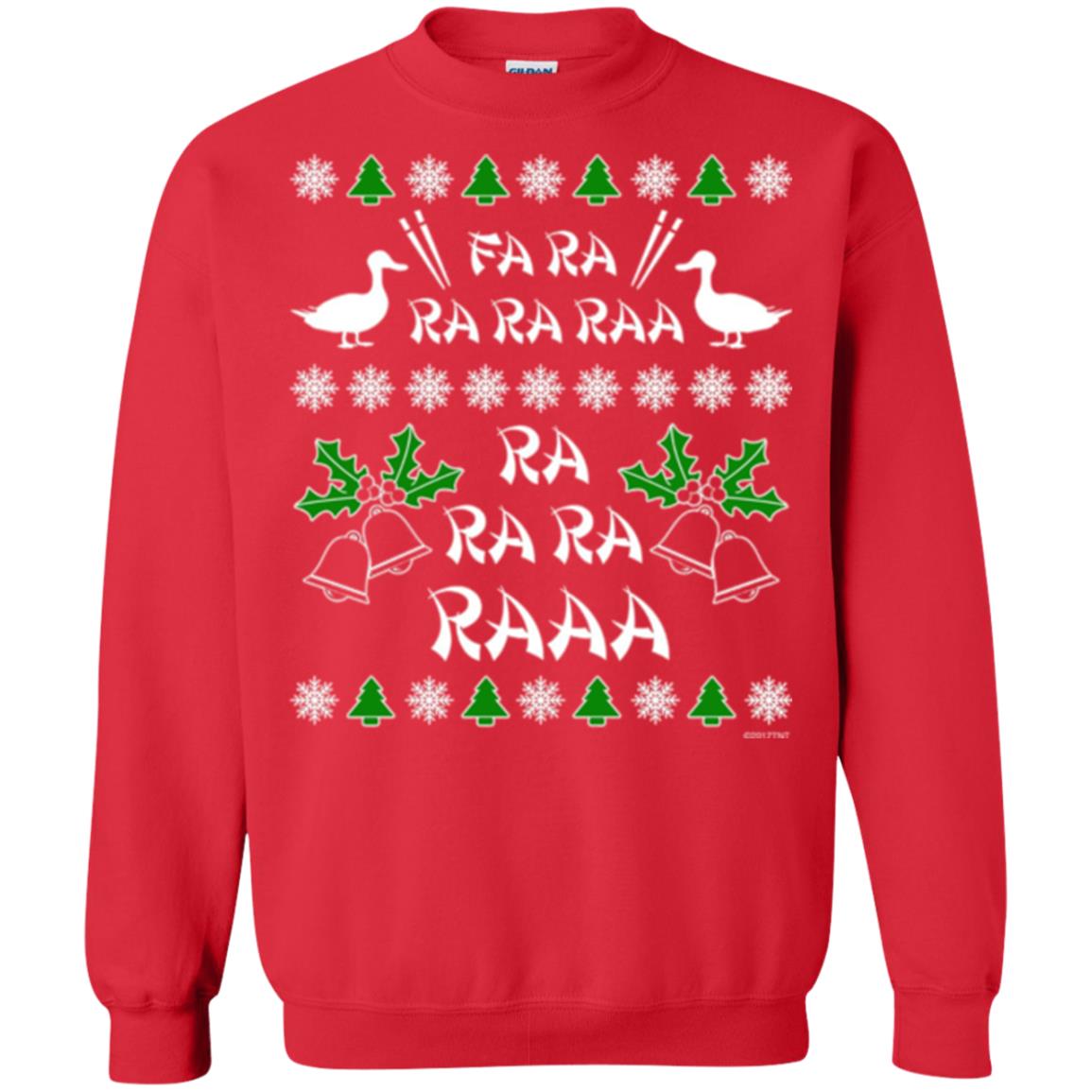 Christmas T-shirt Fa Ra Ra Chinese Duck Dinner Red