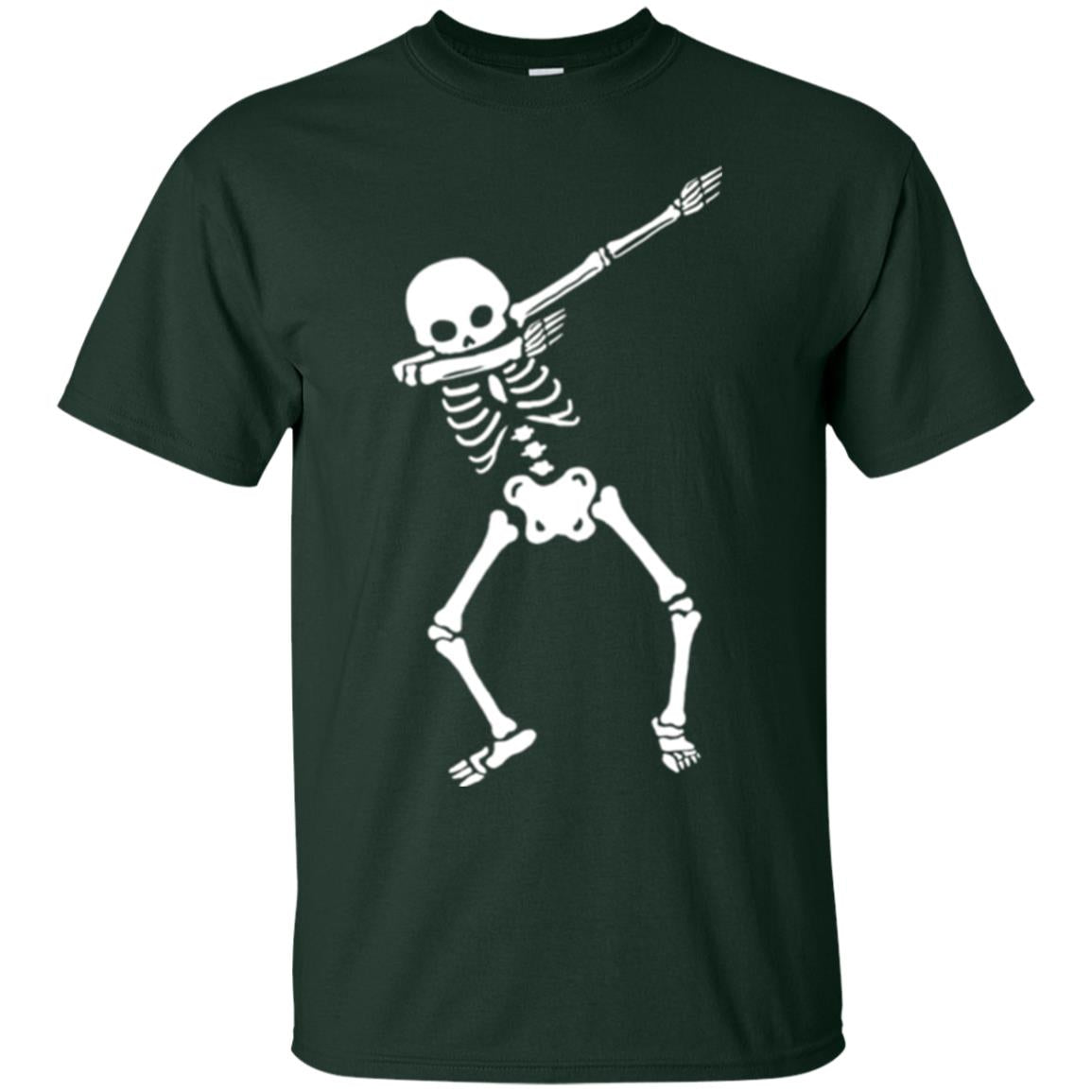 Dabbing Skeleton T Shirt Forest Green