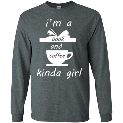 Book Lover T-shirt I'm A Book And Coffee Kinda Girl T-shirt Dark Heather