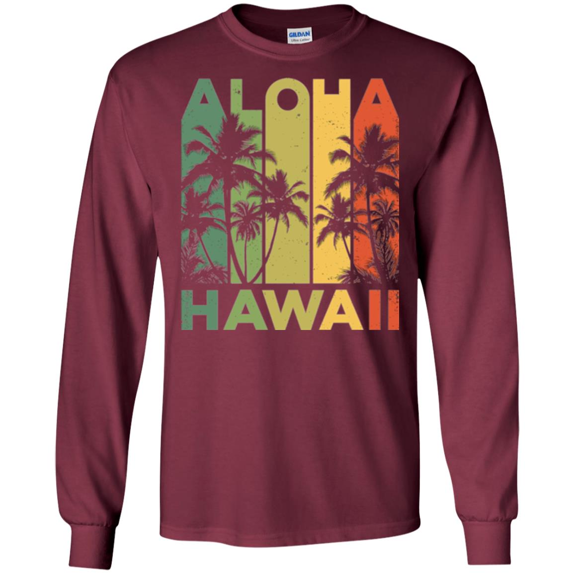 Vintage Hawaiian Islands T-shirt Maroon