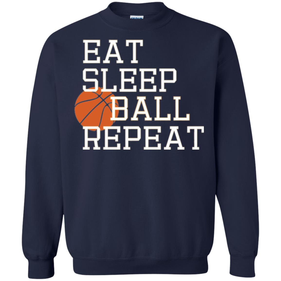 Basketball T-shirt Eat Sleep Basketball Repeat Navy
