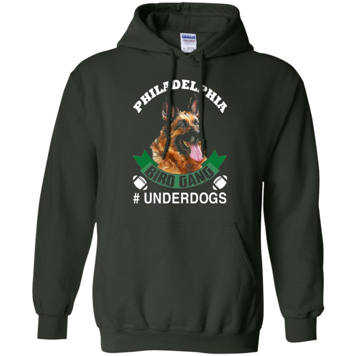 Football Lover T-shirt Philadelphia Bird Gang Underdogs 2018 Forest Green