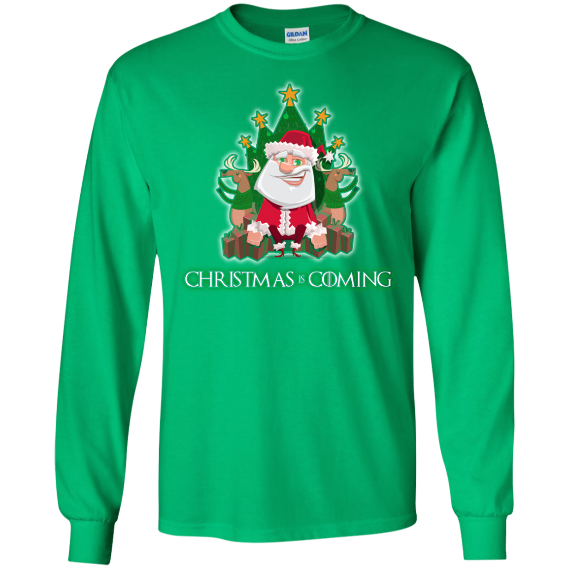 Christmas Is Coming T-shirt Irish Green