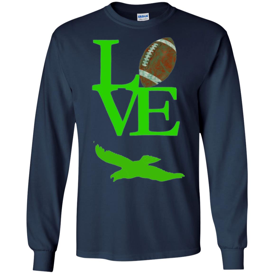 Football Lover T-shirt Love Football Flying Bird T-shirt Navy