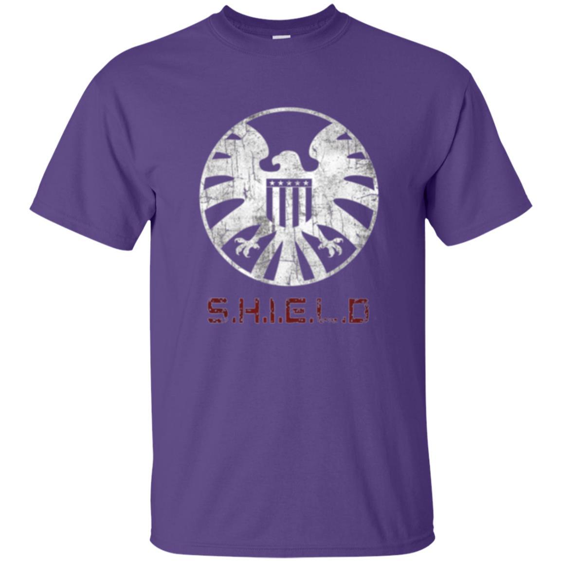 Film T-shirt Agents Of Shield Distressed Logo Graphic Purple
