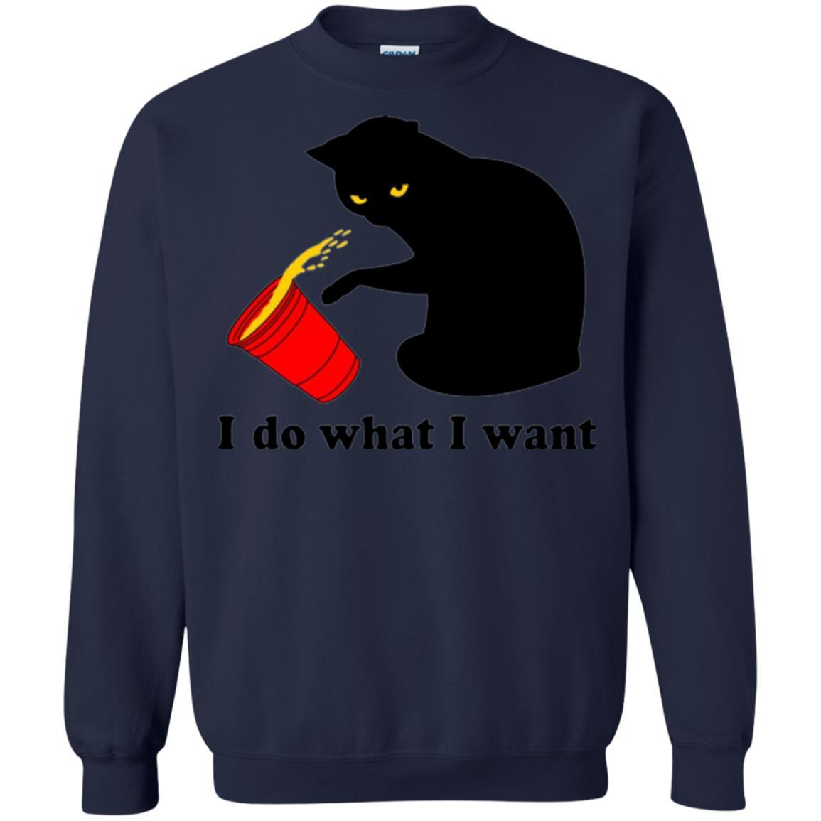Cat Lover T-shirt I Do What I Want Navy