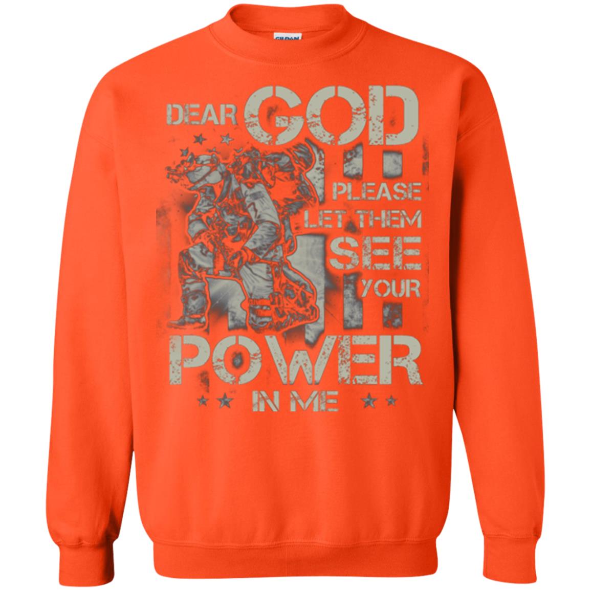 Dear God Please Let Them See Yuor Future In Me Military Shirt Orange