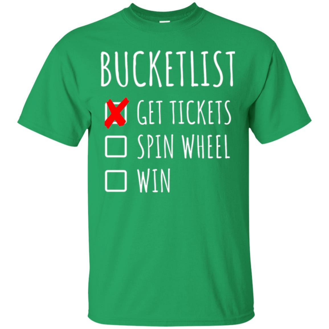 Game Show T-shirt Bucket List Spin Wheel Win Irish Green