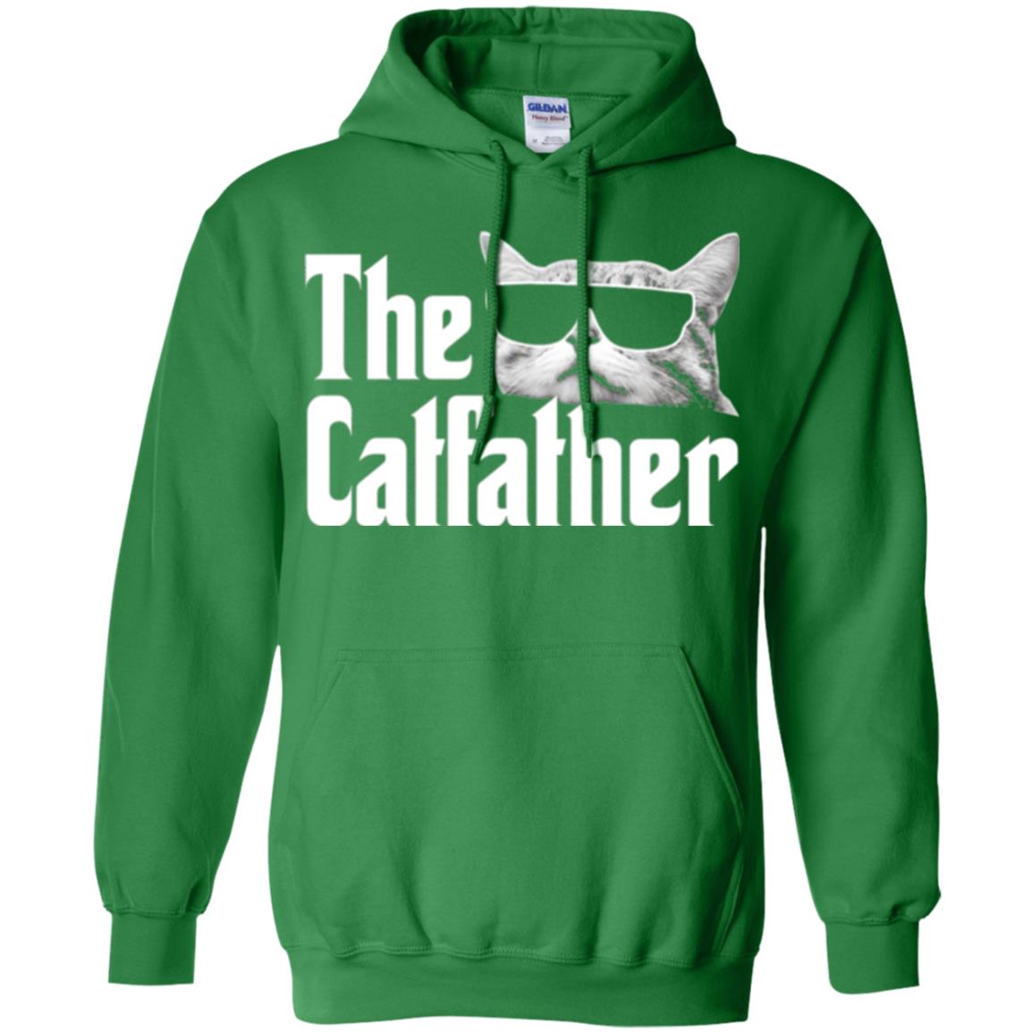 Funny Gift Shirt For Cat Daddy The Catfather T-shirt Irish Green