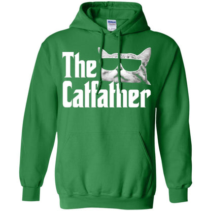 Funny Gift Shirt For Cat Daddy The Catfather T-shirt Irish Green