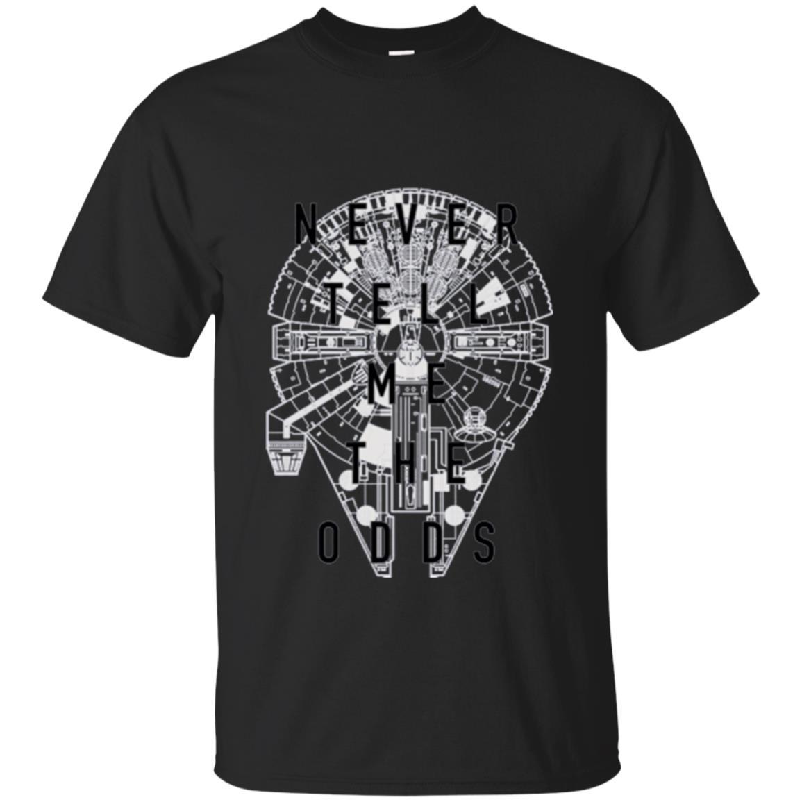 Film T-shirt Falcon Never Tell Me The Odds T-shirt Black