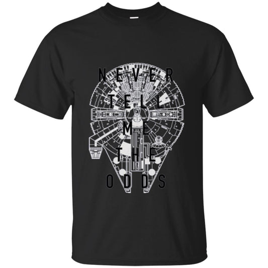 Film T-shirt Falcon Never Tell Me The Odds T-shirt Black