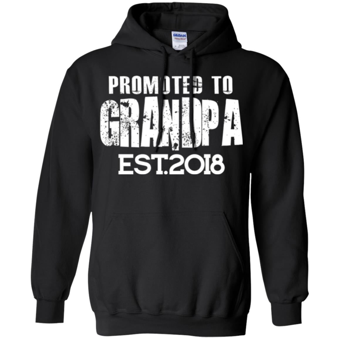 Papa T-shirt Promoted To Grandpa Est 2018 T-shirt Black