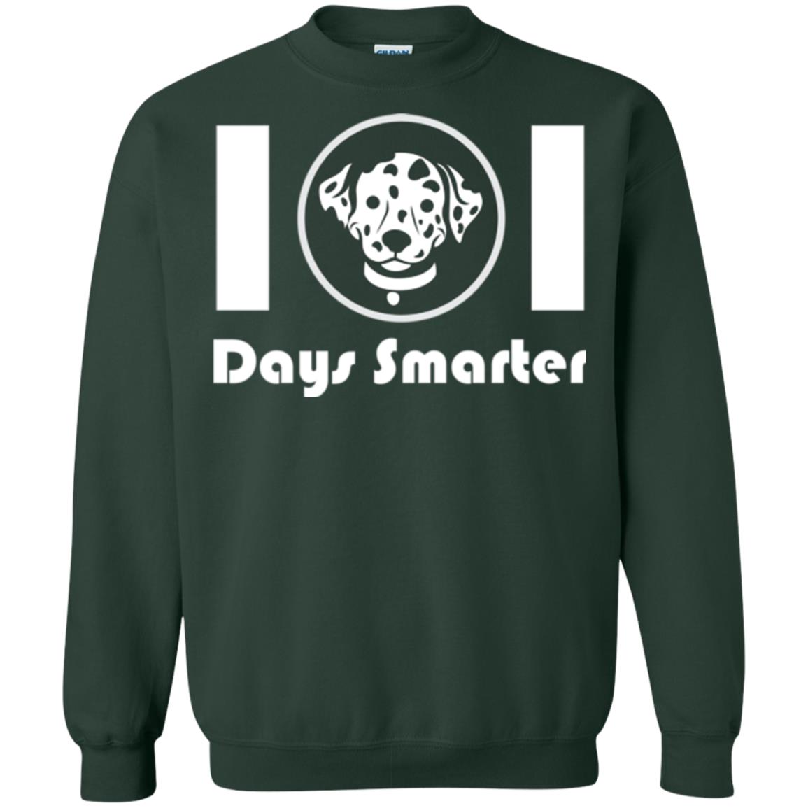 Dog Lovers T-shirt 101 Days Smarter Forest Green
