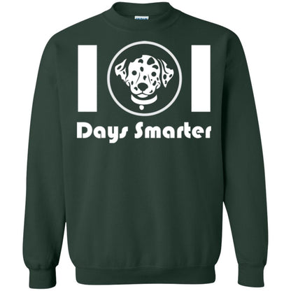 Dog Lovers T-shirt 101 Days Smarter Forest Green
