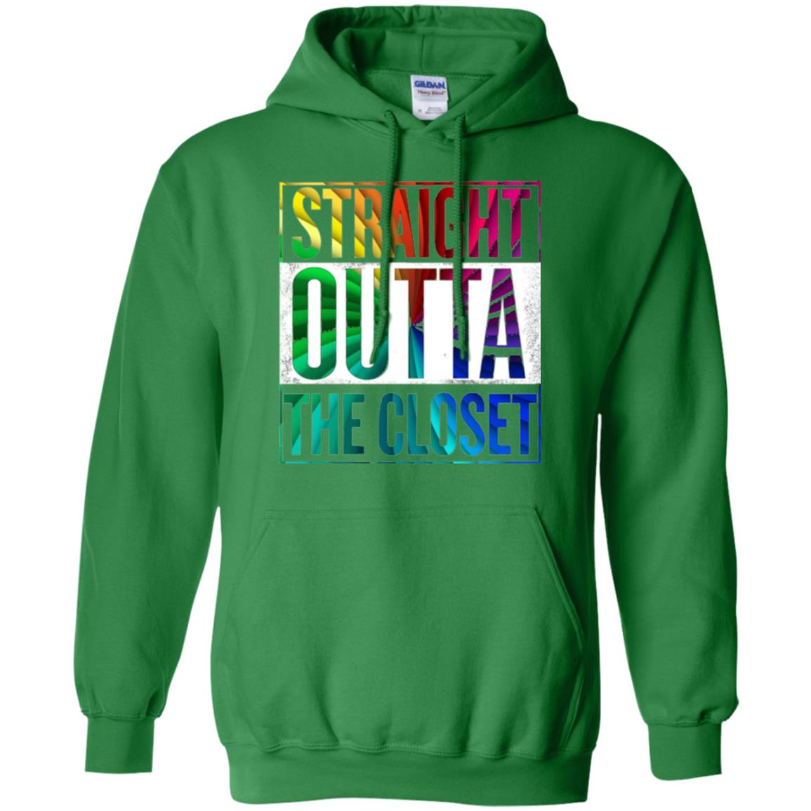 Gay Pride Lgbt T-shirt Straight Outta The Closet Irish Green