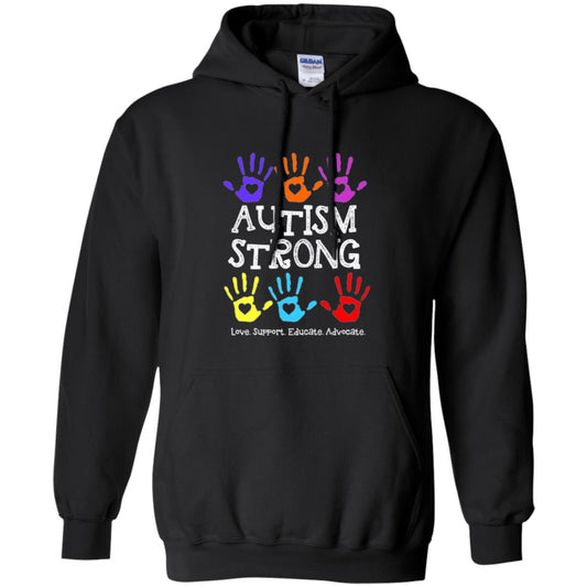 Autism Awareness T-shirt Autism Strong Love Support Educate Advocate Black