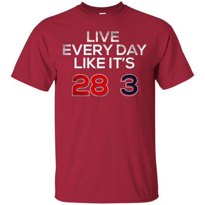 Patriotic Americans T-shirt Live Every Day Like It_s 28-3 Cardinal