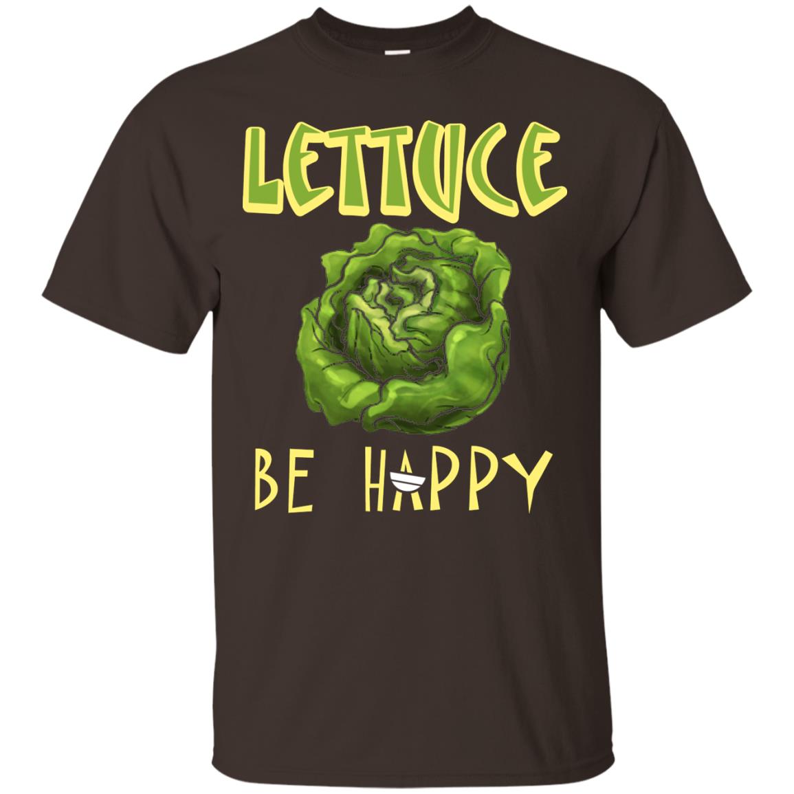 Lettuce Be Happy Lettuce Lover T-shirt Dark Chocolate