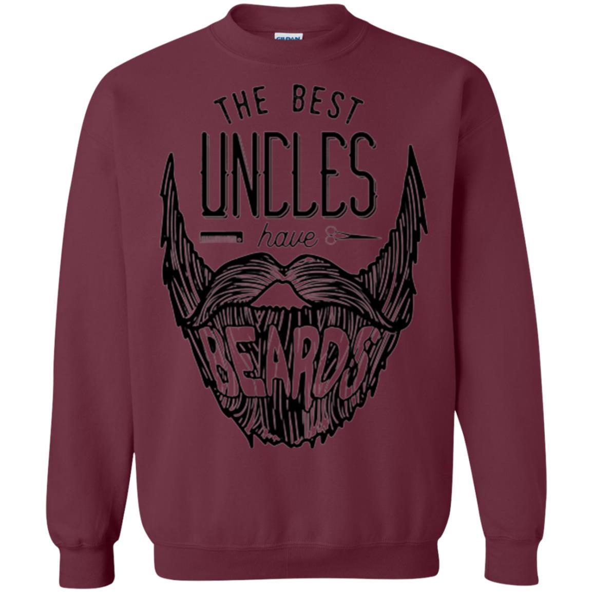 Funny Uncle T-shirt The Best Uncles Have Beards Maroon