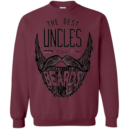 Funny Uncle T-shirt The Best Uncles Have Beards Maroon