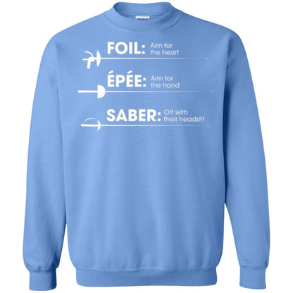 Fencing T-shirt Foil Saber Definition Carolina Blue