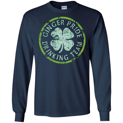 Funny Ginger Pride Drinking Team Irish T-shirt Navy