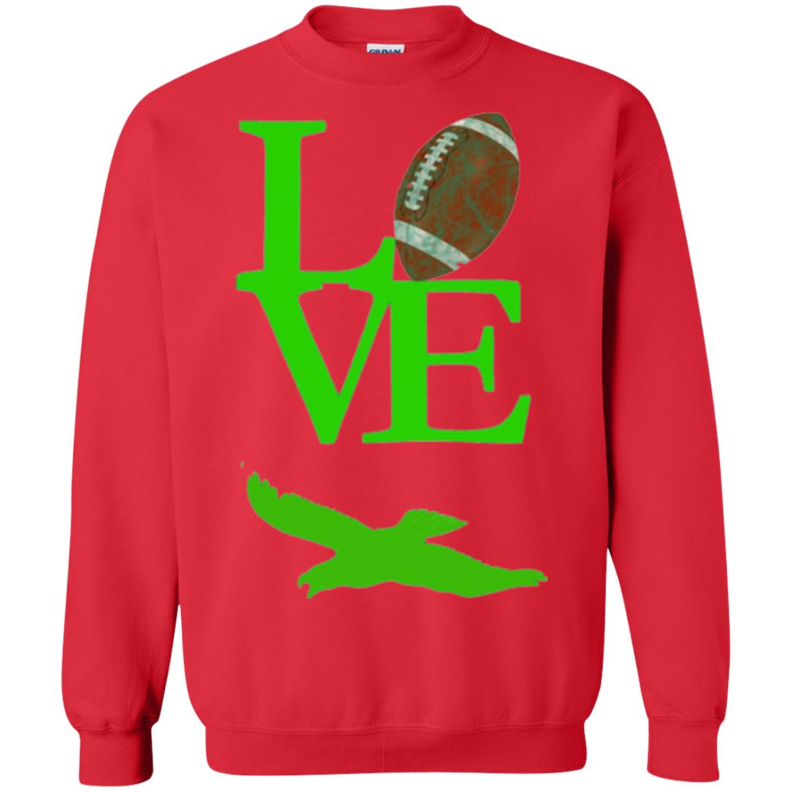 Football Lover T-shirt Love Football Flying Bird T-shirt Red