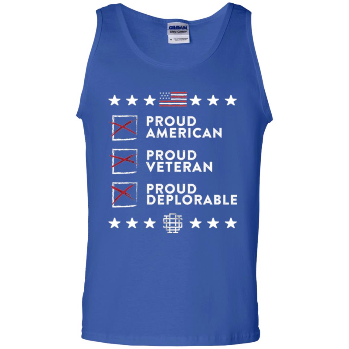 American T-shirt Proud American, Proud Veteran, Proud Deplorable Royal