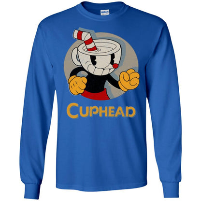 Cuphead Circle Shadow Profile Vintage Graphic T-shirt Royal