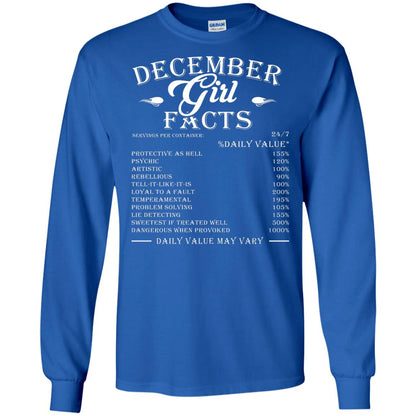 December Girl Facts T-shirt Royal