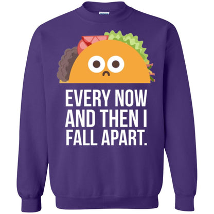 Tacos Lover T-shirt Every Now And Then I Fall Apart Purple