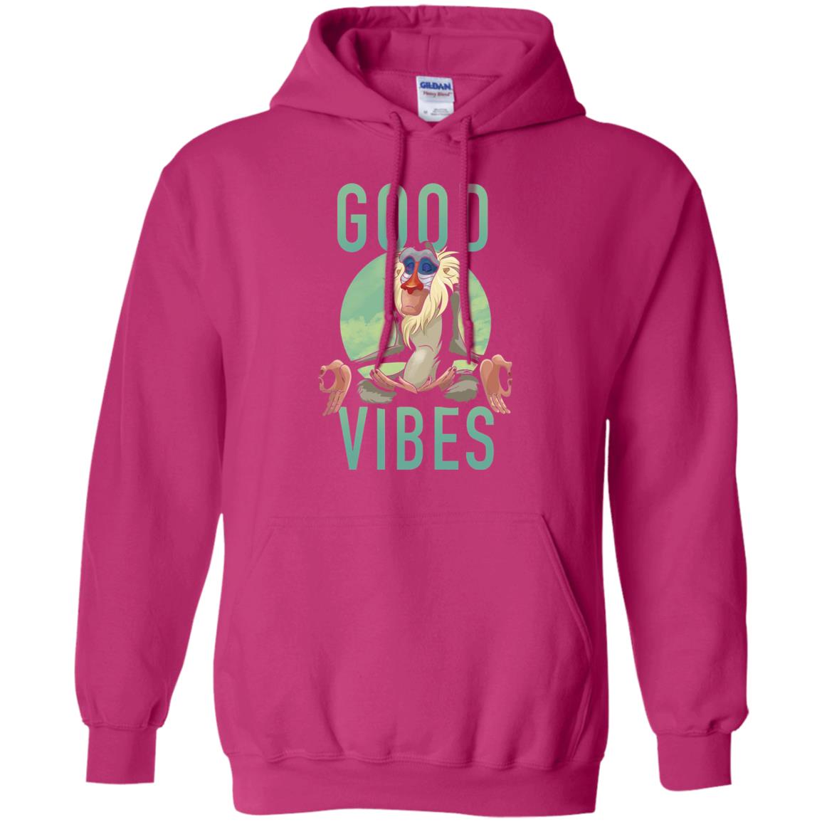 Disney Lion King Rafiki Meditate Good Vibes Graphic T-shirt Heliconia