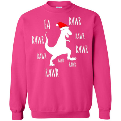 Christmas T-shirt Fa Rawr Rawr Funny T-rex Dinosaur Heliconia