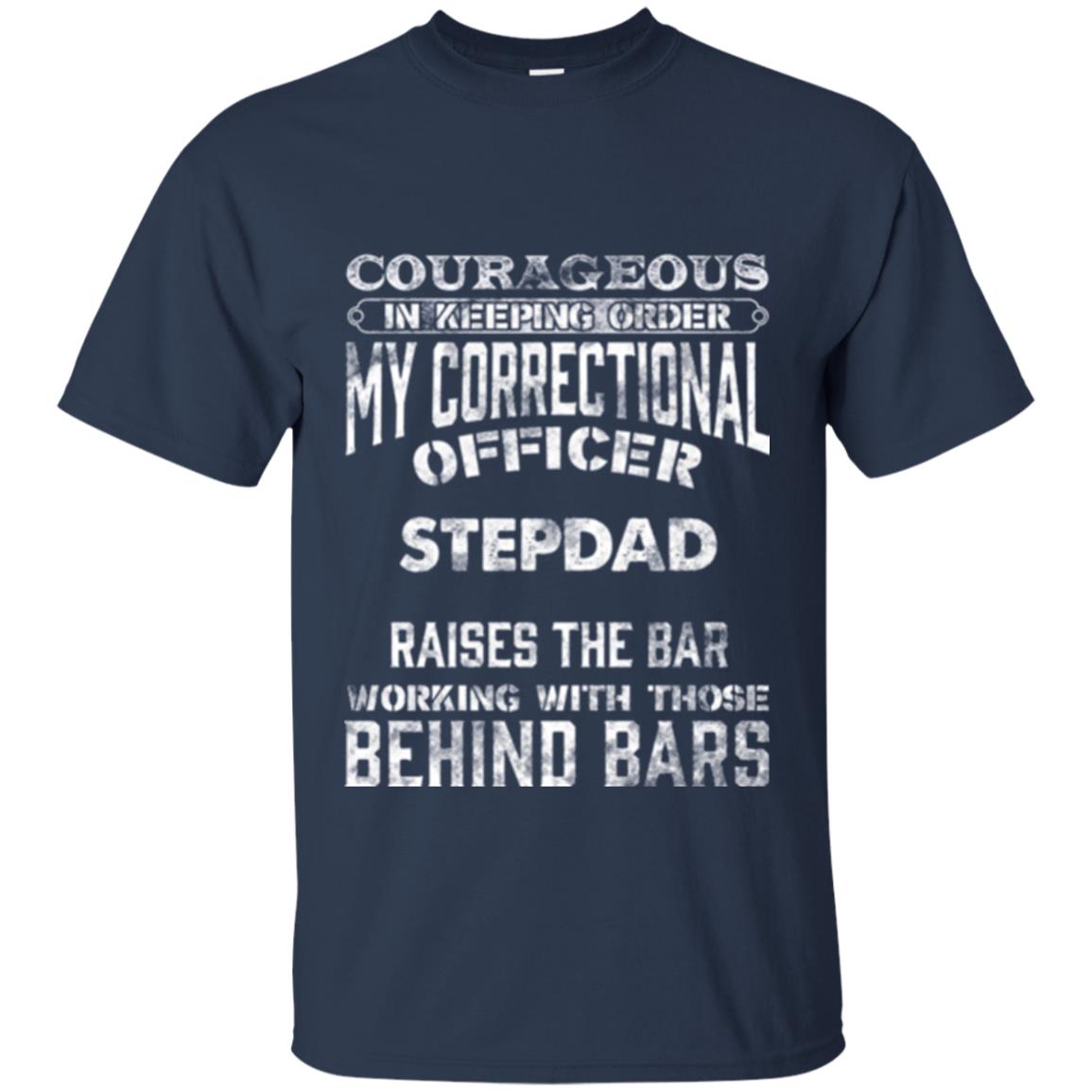 Daddy T-shirt Correctional Officer Step Dad Support Navy