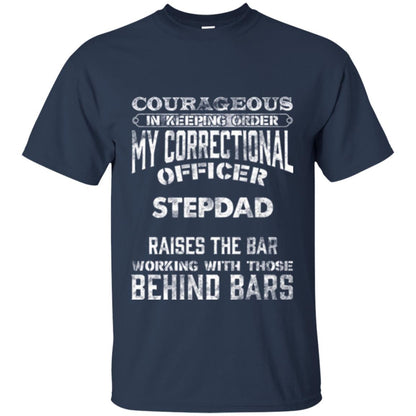 Daddy T-shirt Correctional Officer Step Dad Support Navy
