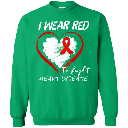 I Wear Red To Fight Heart Disease Shirt Irish Green