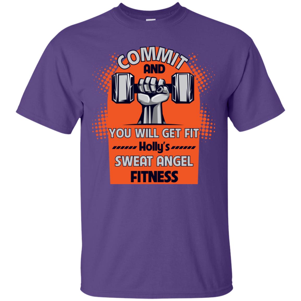 Commit And You Will Get Fit Holly's Sweat Angle Fitness Shirt Purple