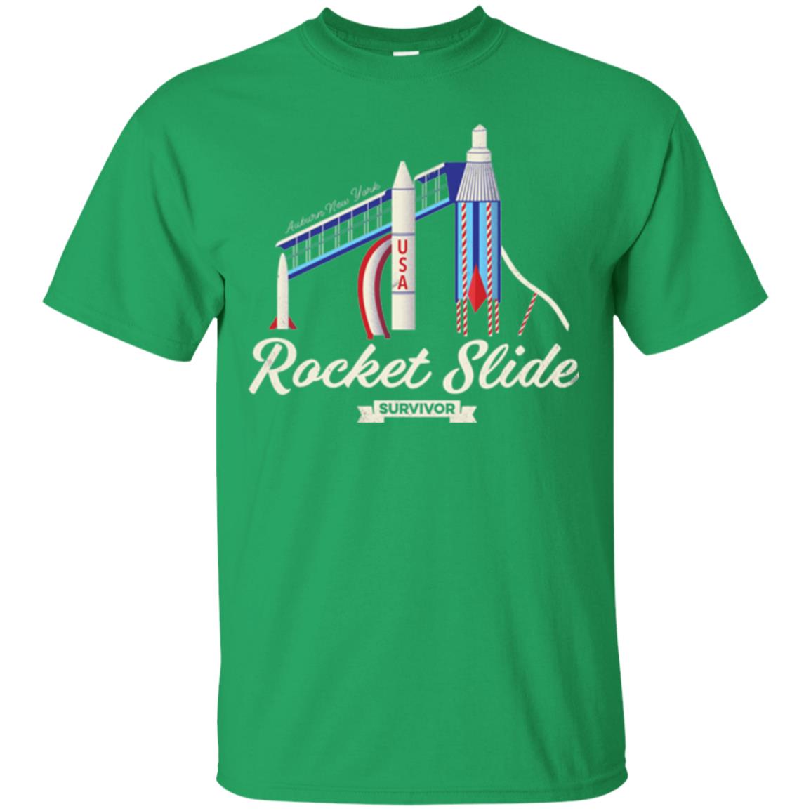 I Survived The Rocket Slide T-shirt Irish Green