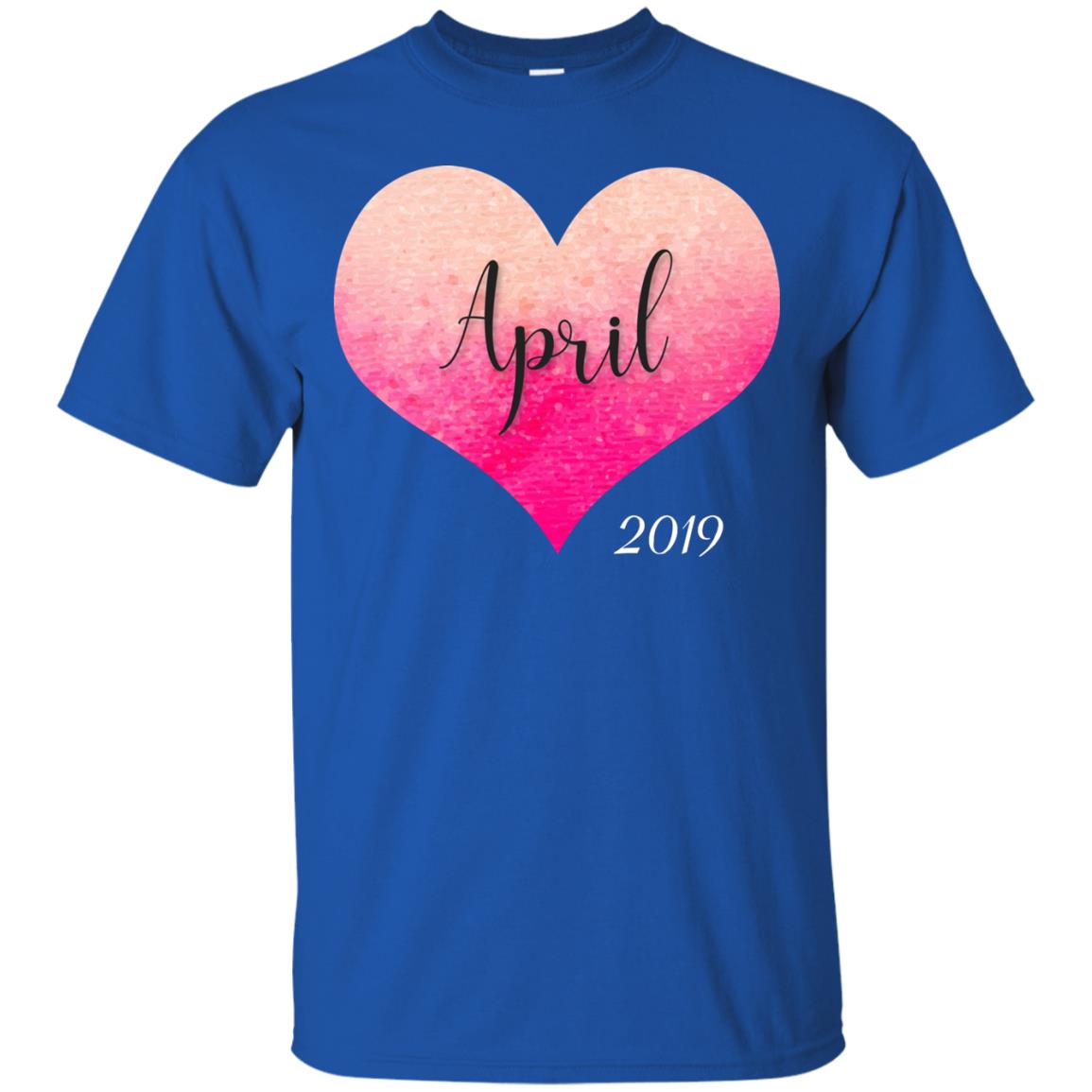 Pregnancy Reveal Announcement Party April 2019 Shirt Royal