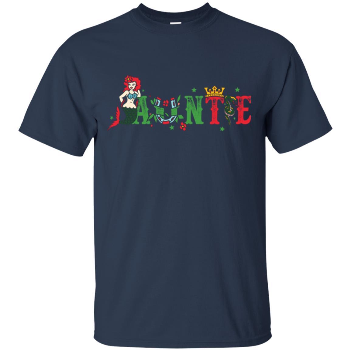 Aunt T-shirt Mermaid Auntie T-shirt Navy