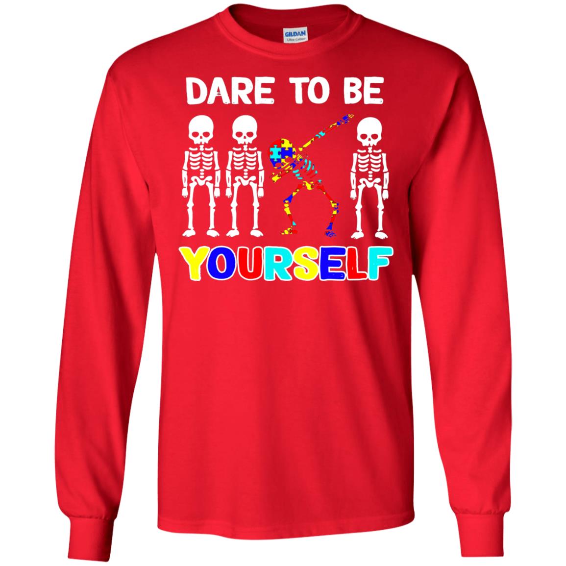 Dare To Be Yourself Autism Awareness Shirt Red