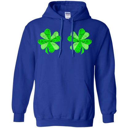 Funny Shamrock Boobs St Patricks Day T-shirt Royal