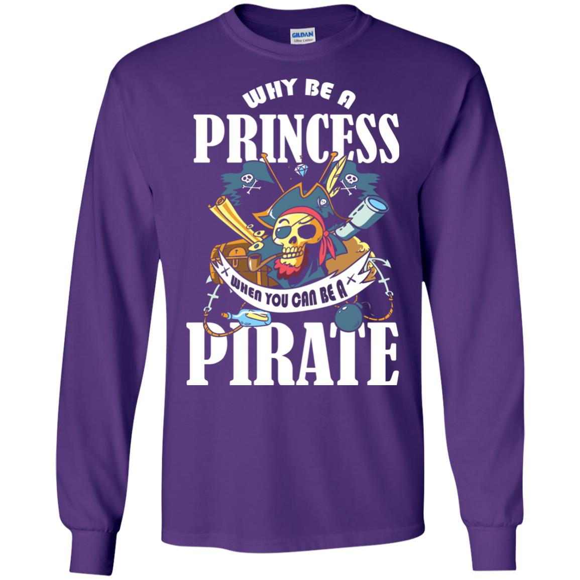 You Can Be A Pirate Cool Pirate Gift Shirt For Girls Purple
