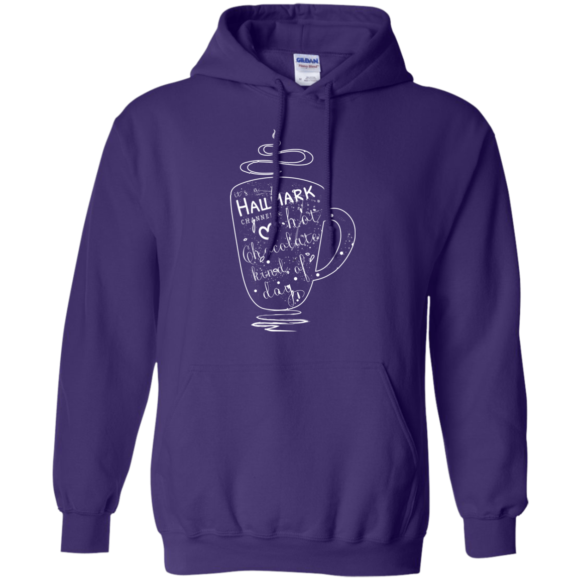 Christmas T-shirt It's A Hallmark Hot Chocolate Kind Of Day Purple