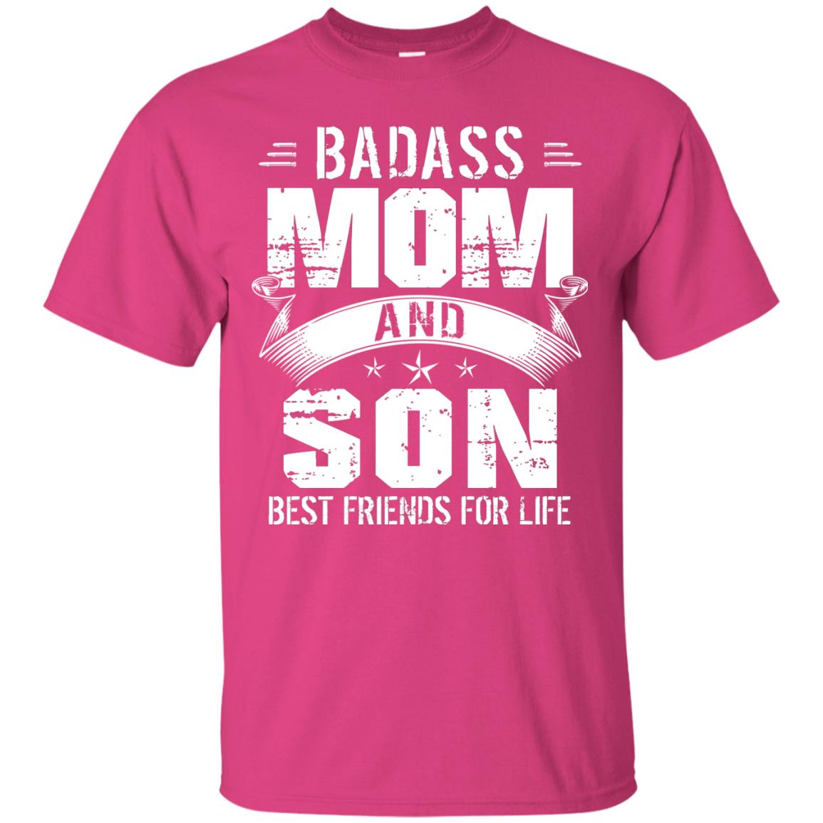 Badass Mom And Son Best Friends For Life Shirt Heliconia
