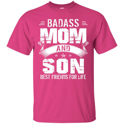 Badass Mom And Son Best Friends For Life Shirt Heliconia