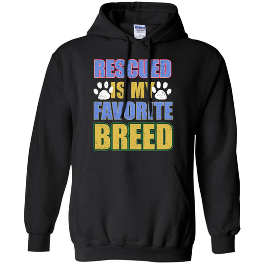 Rescued Is My Favorite Breed Shirt Black