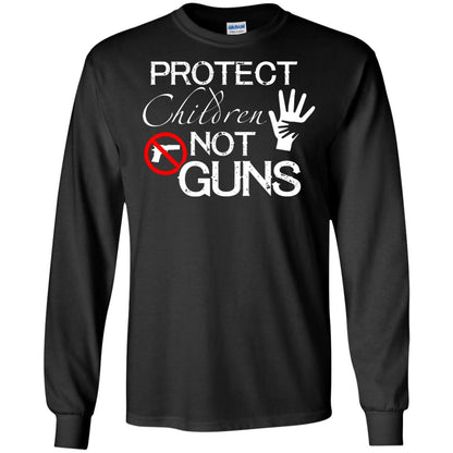 Anti Gun T-shirt Protect Children Not Gun Black