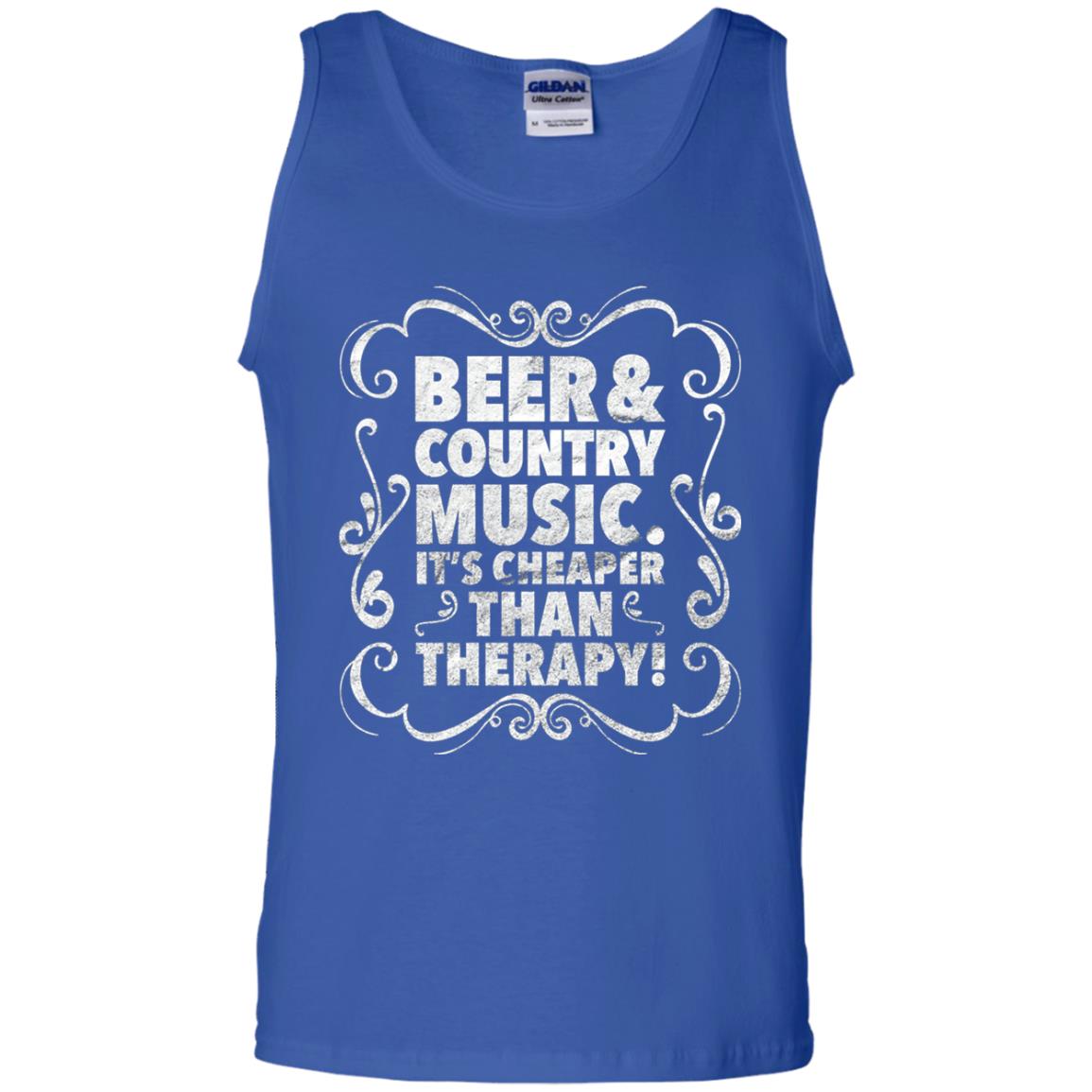 Beer Andcountry Music Its Cheaper Than Therapy Shirt Royal